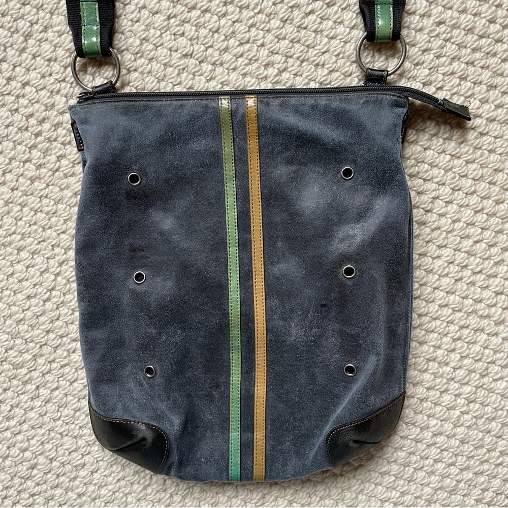 Japanese unisex grey cross body bag